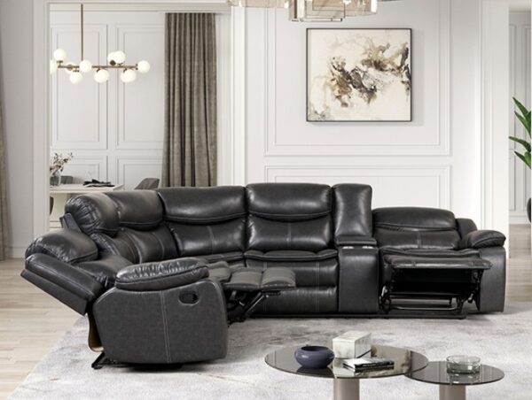 Gatria Sectional CM6982DG-SECT Reclining Comfort for the Whole Family by Furniture of America 11