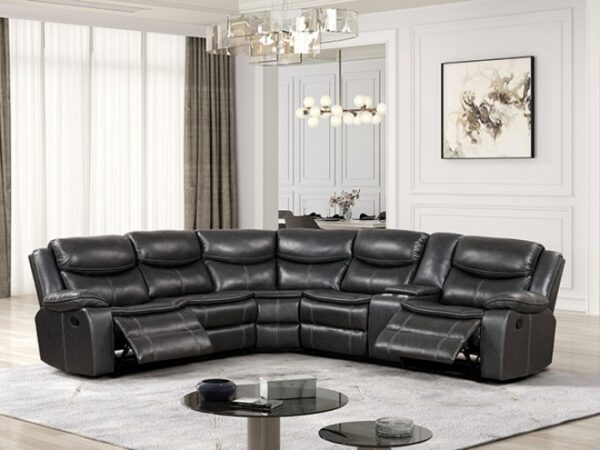 Gatria Sectional CM6982DG-SECT Reclining Comfort for the Whole Family by Furniture of America 16