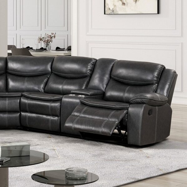Gatria Sectional CM6982DG-SECT Reclining Comfort for the Whole Family by Furniture of America 10