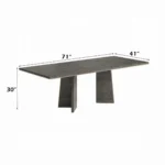 Venezia Rectangular Dining Table in Gray Finish DN04715 By ACME - Image 2