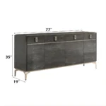 Venezia Server in Gray Finish DN04717 By ACME - Image 3