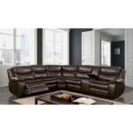 Gatria Sectional CM6982BR-SECTIONAL Reclining Comfort with Transitional Style by Furniture of America 8