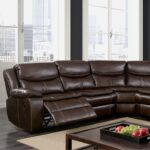 Gatria Sectional CM6982BR-SECTIONAL Reclining Comfort with Transitional Style by Furniture of America 7