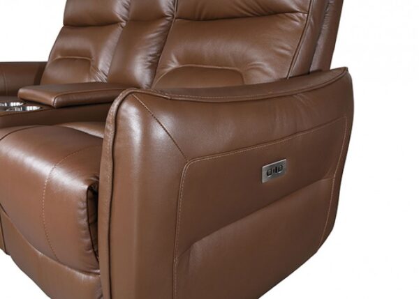 Terentius Power Loveseat FM69006BR-LV-PM Compact Reclining in Caramel Brown by Furniture of America 10