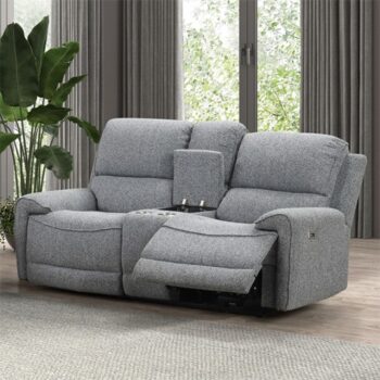 Morcote Power Loveseat FM62001GY-LV-PM Contemporary Gray Comfort by Furniture of America