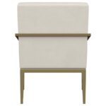 Kirra Upholstered Metal Arm Accent Chair Cream by Coaster Furniture 16
