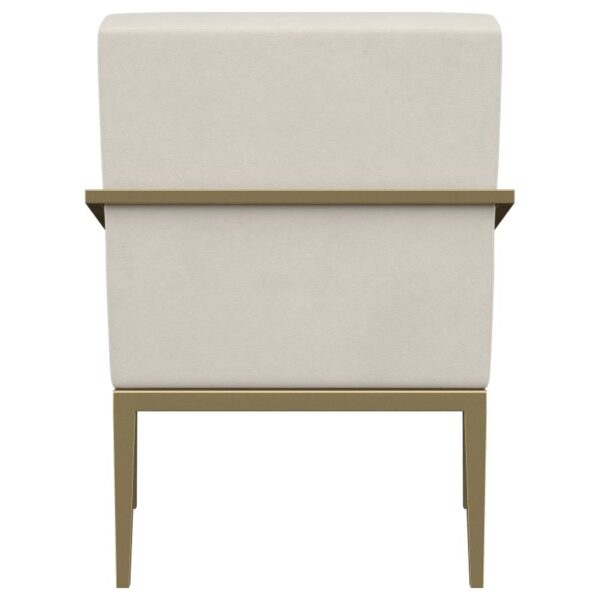 Kirra Upholstered Metal Arm Accent Chair Cream by Coaster Furniture 10