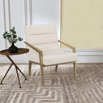 Kirra Upholstered Metal Arm Accent Chair Cream by Coaster Furniture