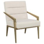Kirra Upholstered Metal Arm Accent Chair Cream by Coaster Furniture 20