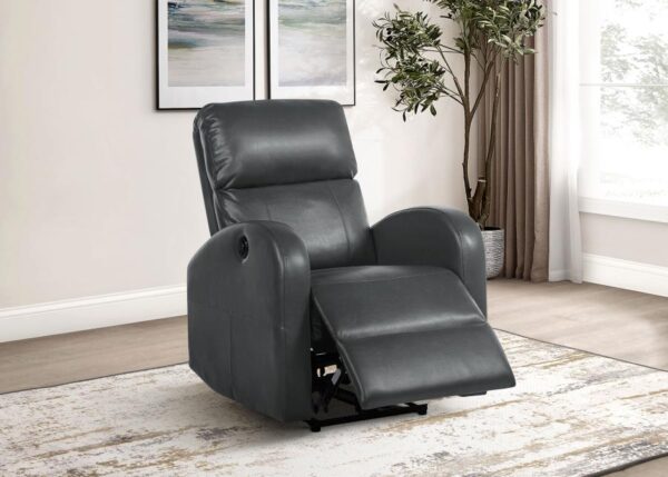 Grant Upholstered Power Recliner Chair Gray by Coaster Furniture 8