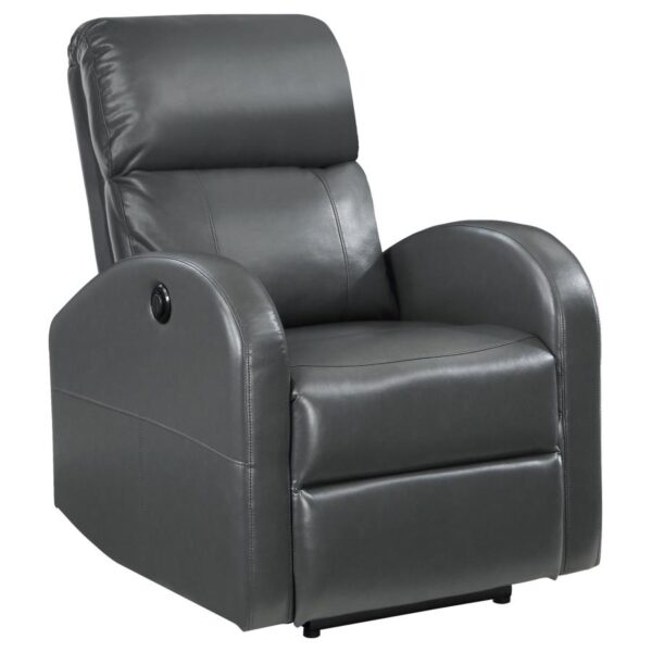 Grant Upholstered Power Recliner Chair Gray by Coaster Furniture 10