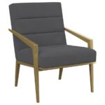 Kirra Upholstered Metal Arm Accent Chair Dark Gray by Coaster Furniture 14