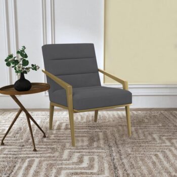 Kirra Upholstered Metal Arm Accent Chair Dark Gray by Coaster Furniture
