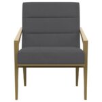 Kirra Upholstered Metal Arm Accent Chair Dark Gray by Coaster Furniture 15