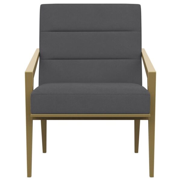 Kirra Upholstered Metal Arm Accent Chair Dark Gray by Coaster Furniture 10