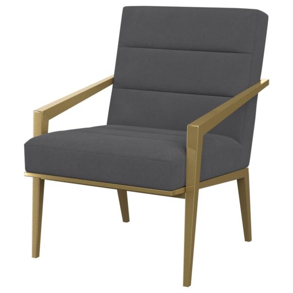 Kirra Upholstered Metal Arm Accent Chair Dark Gray by Coaster Furniture 11