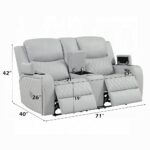 Elonzo Power Motion Loveseat with Console LV05901 By ACME 20