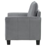 Davis Upholstered Rolled Arm Accent Chair Gray by Coaster Furniture Accent Furniture Mobilia Cleopatra 13 Davis Upholstered Rolled Arm Accent Chair Gray by Coaster Furniture 13