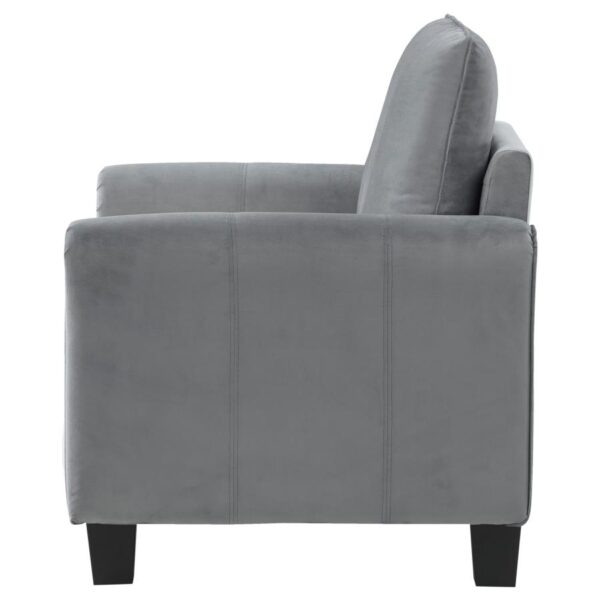 Davis Upholstered Rolled Arm Accent Chair Gray by Coaster Furniture 9