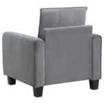 Davis Upholstered Rolled Arm Accent Chair Gray by Coaster Furniture Accent Furniture Mobilia Cleopatra 14 Davis Upholstered Rolled Arm Accent Chair Gray by Coaster Furniture 14