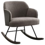 Paige Boucle Upholstered Mid Back Rocking Chair Taupe by Coaster Furniture 14