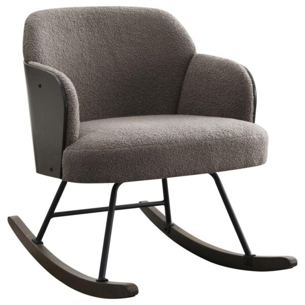 Paige Boucle Upholstered Mid Back Rocking Chair Taupe by Coaster Furniture 9