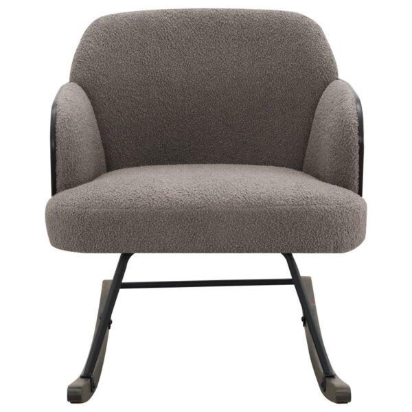 Paige Boucle Upholstered Mid Back Rocking Chair Taupe by Coaster Furniture 10