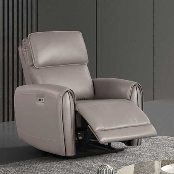 Schlieren Light Brown Power Recliner  FM6012LB-CH-PM by Furniture of America 6