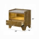 Garcia Nightstand with LED BD04863 By ACME Luxury Bedroom Nightstands Mobilia Cleopatra 16 Garcia Nightstand with LED BD04863 By ACME 16