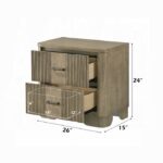 Lakkari Oak Nightstand BD04873 By ACME Luxury Bedroom Nightstands Mobilia Cleopatra 13 Lakkari Oak Nightstand BD04873 By ACME 13