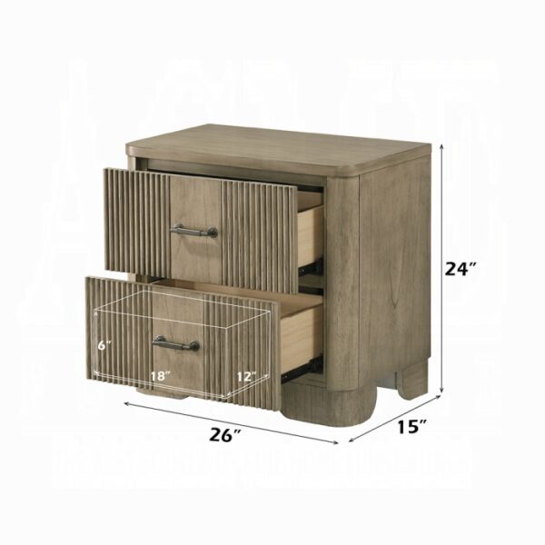 Lakkari Oak Nightstand BD04873 By ACME 9