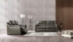 Altamura Gray Italian Leather Power Loveseat FM90002GY-LV-PM-PK  by Furniture of America 14