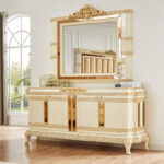 HD-1882 4PC Golden Bedroom Set By Homey Design Homey Design Bedroom Sets Mobilia Cleopatra 16 HD-1882 4PC Golden Bedroom Set By Homey Design 16