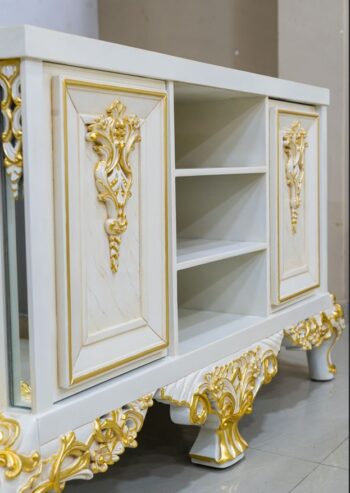 Handmade Cream Mint Green Pure Essence TV. Console
