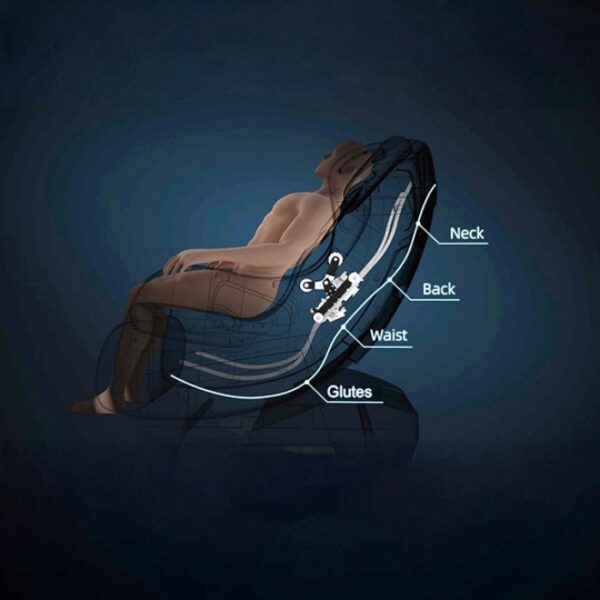 Calmridge Massage Chair MC0001BW Striking Black & White by Furniture of America 8