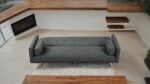 Reno Dark Gray Futon Sofa  TM2001DG Sleek by Furniture of America 10