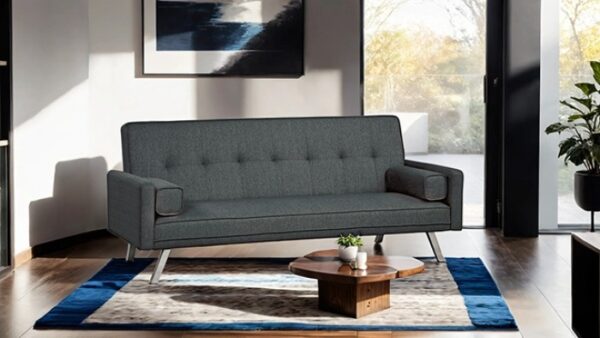 Reno Dark Gray Futon Sofa  TM2001DG Sleek by Furniture of America 8