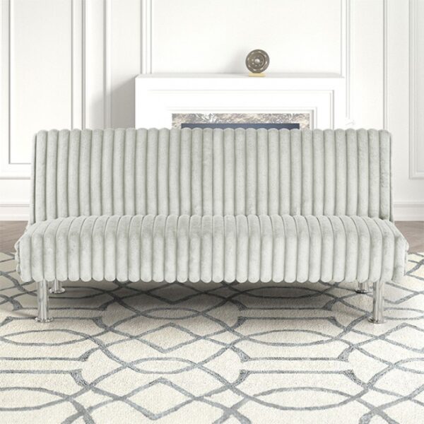 Hinwil Light Gray Futon Sofa Bed  FM2903LG by Furniture of America 7