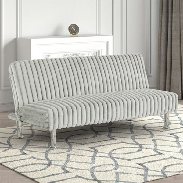 Hinwil Light Gray Futon Sofa Bed  FM2903LG by Furniture of America 6