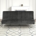 Hinwil Charcoal Futon Sofa Bed FM2903DG Sleek, Space-Saving Comfort by Furniture of America 13