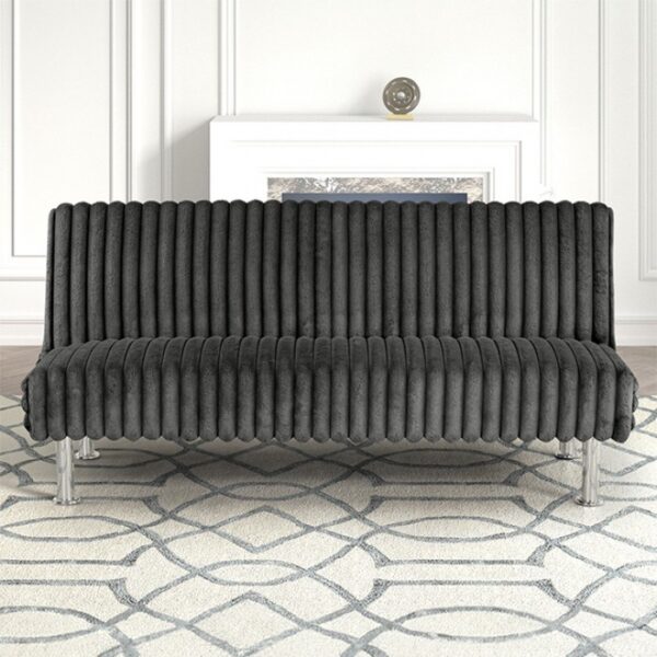 Hinwil Charcoal Futon Sofa Bed FM2903DG Sleek, Space-Saving Comfort by Furniture of America 9