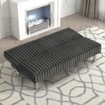 Hinwil Charcoal Futon Sofa Bed FM2903DG Sleek, Space-Saving Comfort by Furniture of America 14