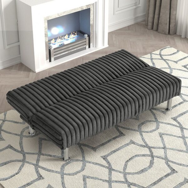 Hinwil Charcoal Futon Sofa Bed FM2903DG Sleek, Space-Saving Comfort by Furniture of America 10