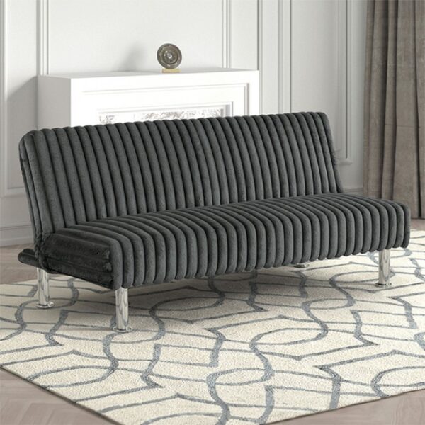 Hinwil Charcoal Futon Sofa Bed FM2903DG Sleek, Space-Saving Comfort by Furniture of America 7