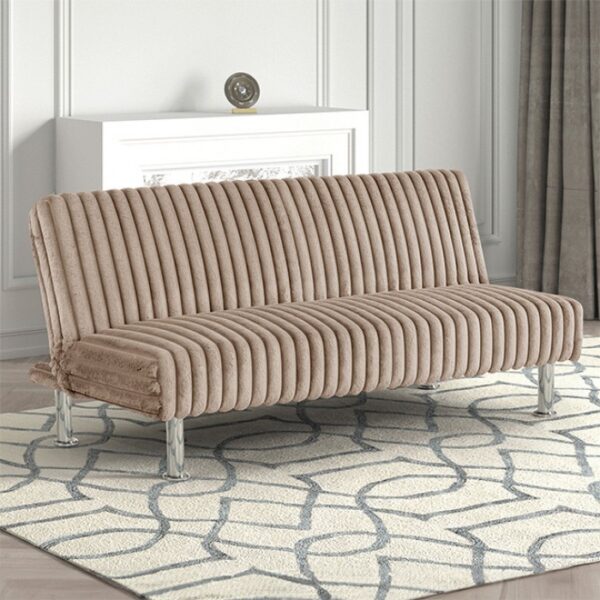 Hinwil Taupe Futon Sofa Bed FM2903TP Style Meets Functionality  by Furniture of America 6