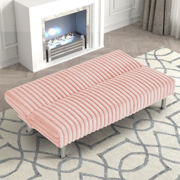 Hinwil Pink Futon Sofa Bed FM2903PK Stylish Versatility for Modern Living by Furniture of America 8