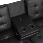 Eidsberg Black Futon Sofa Bed FM2908BK  Smart Comfort Meets Sleek Design by Furniture of America 15