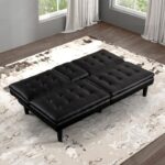 Eidsberg Black Futon Sofa Bed FM2908BK  Smart Comfort Meets Sleek Design by Furniture of America 16