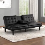Eidsberg Black Futon Sofa Bed FM2908BK  Smart Comfort Meets Sleek Design by Furniture of America 13