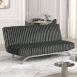 Villeneuve Charcoal Futon Sofa BedFM2906DG Contemporary Elegance Meets Everyday Function 9